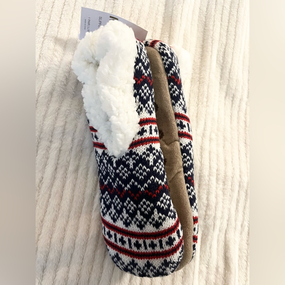 Cozy Knit Patterned Sock Slippers